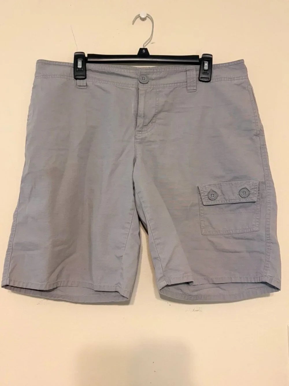 Women's The North Face Gray 5-Pocket Cargo 100% Cotton Shorts Size 14 Long